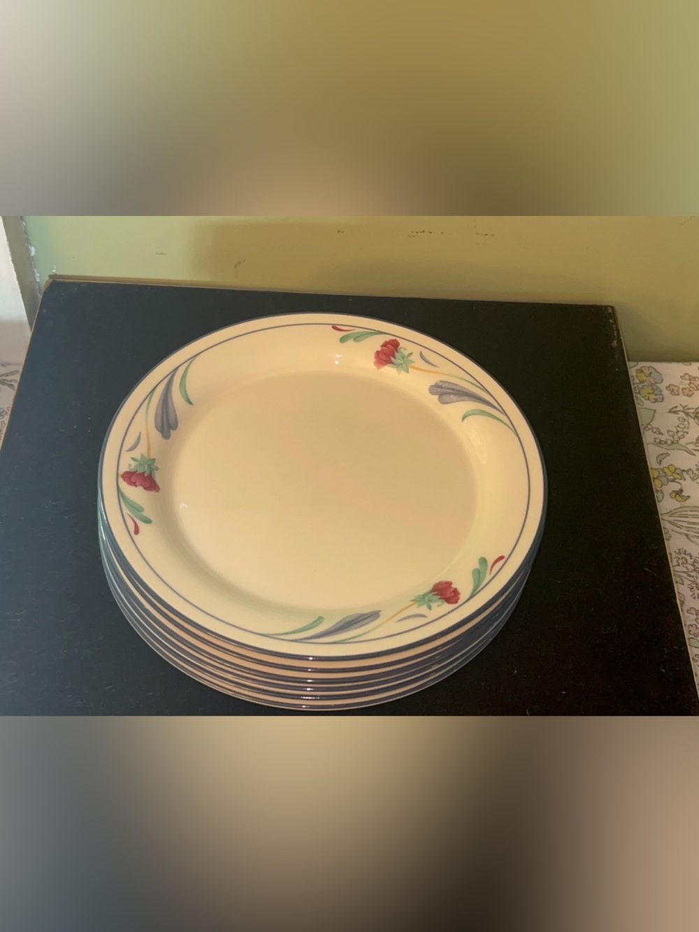Vintage Lenox “Poppies on Blue” Salad/Dessert Plates Set of 6